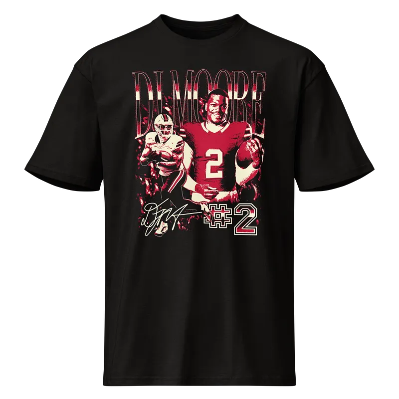 DJ Moore Vintage T-shirt by Athlete Market — Black