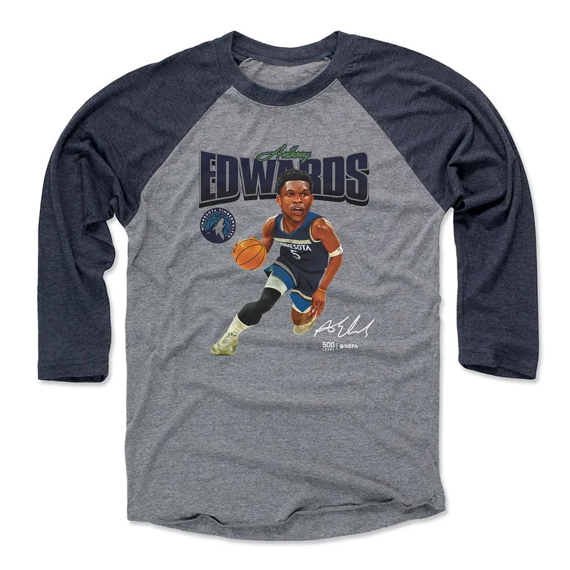 Anthony Edwards Minnesota Timberwolves Caricature WHT