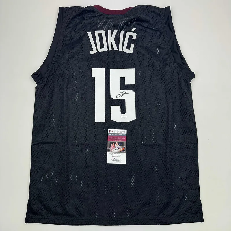 Autographed/Signed Nikola Jokic Denver Black 5280 City Edition Basketball Jersey JSA COA