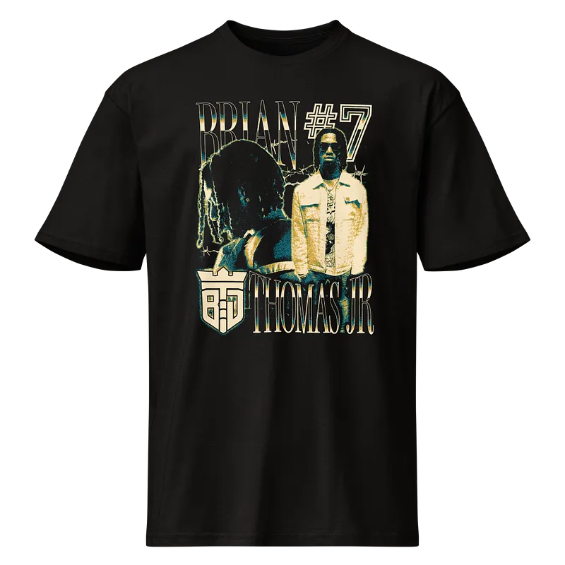Brian Thomas Jr. Vintage T-shirt by Athlete Market — Black