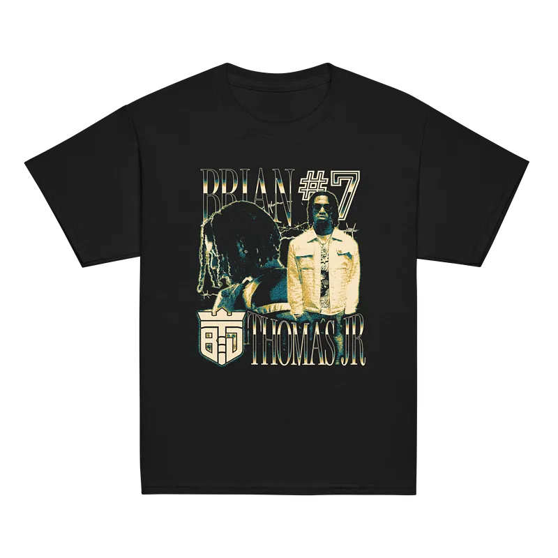 Brian Thomas Jr. Vintage Youth T-shirt by Athlete Market — Black