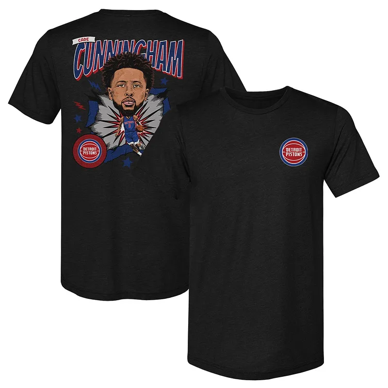 Cade Cunningham Detroit Pistons Caricature F&B WHT