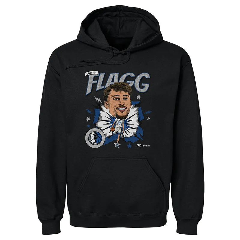 Cooper Flagg Dallas Mavericks Caricature WHT