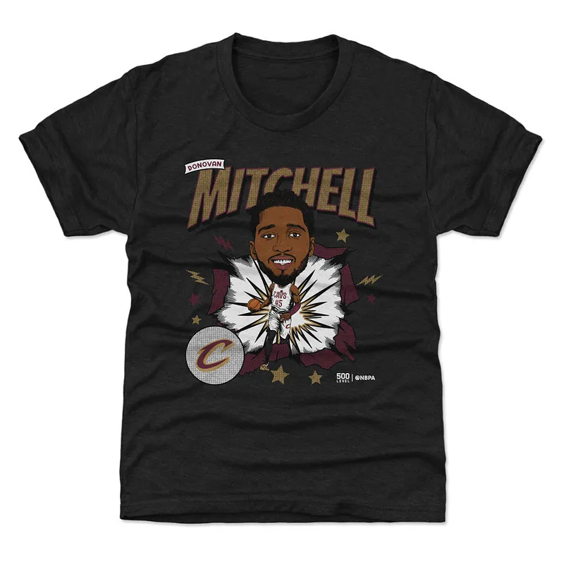 Donovan Mitchell Cleveland Cavaliers Caricature WHT