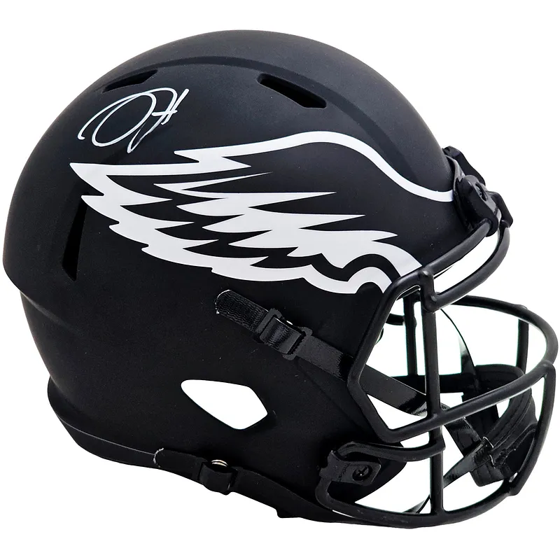 Jalen Hurts Autographed Philadelphia Eagles (ECLIPSE Alternate) Deluxe Full-Size Replica Helmet - JSA