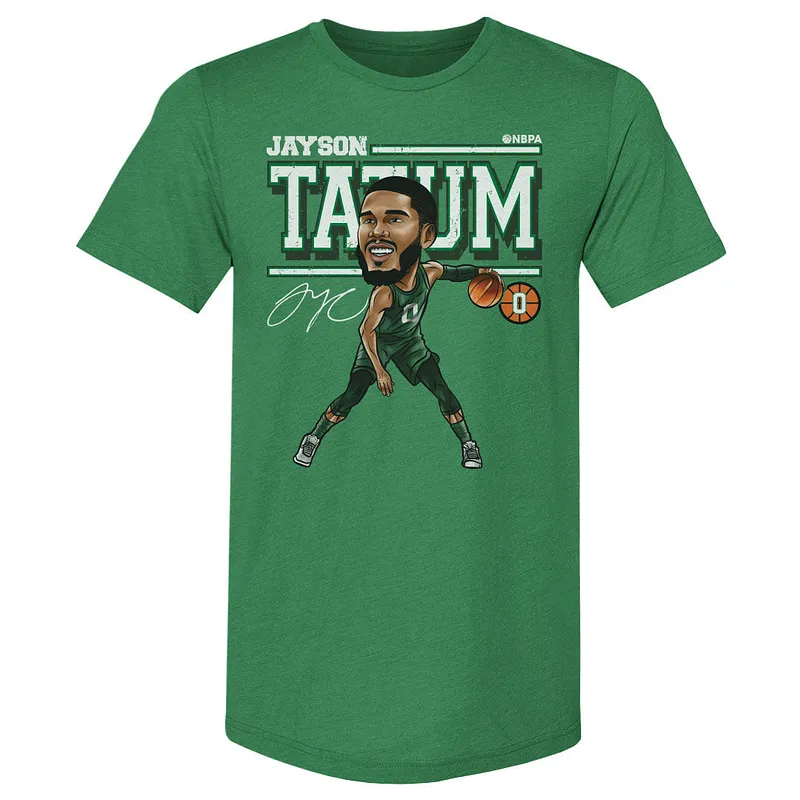 Jayson Tatum Cartoon WHT