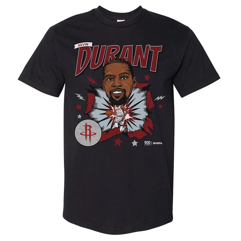 Kevin Durant Houston Rockets Caricature WHT