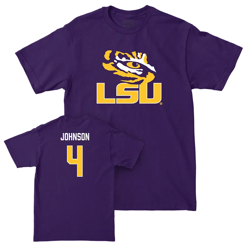 LSU Women's Basketball Purple Legacy Tee - Flau'jae Johnson | #4