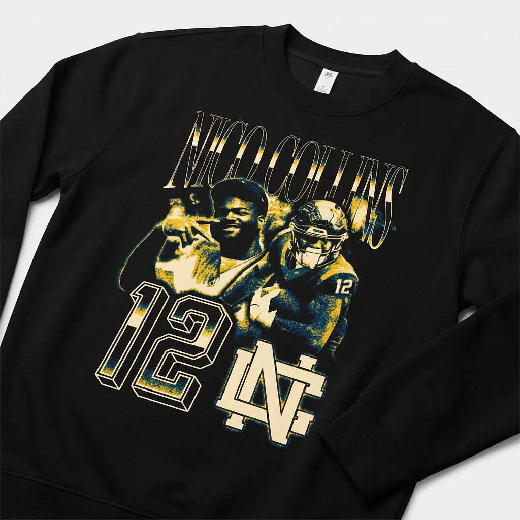 Nico Collins Vintage Vintage Crewneck Black by Athlete Market