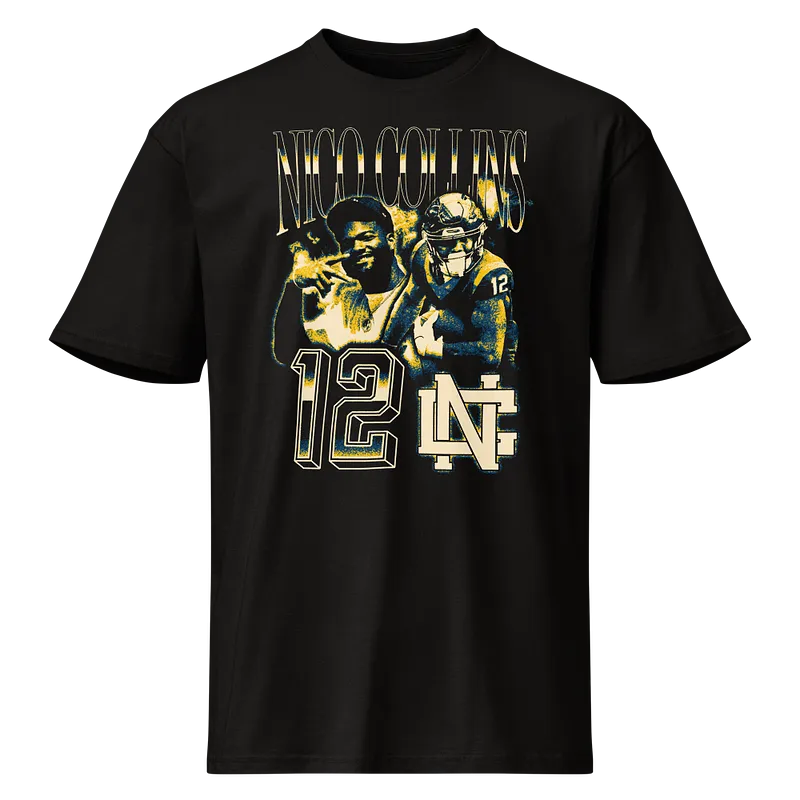 Nico Collins Vintage T-shirt by Athlete Market — Black