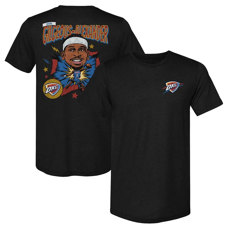 Shai Gilgeous-Alexander Oklahoma City Thunder Caricature F&B WHT