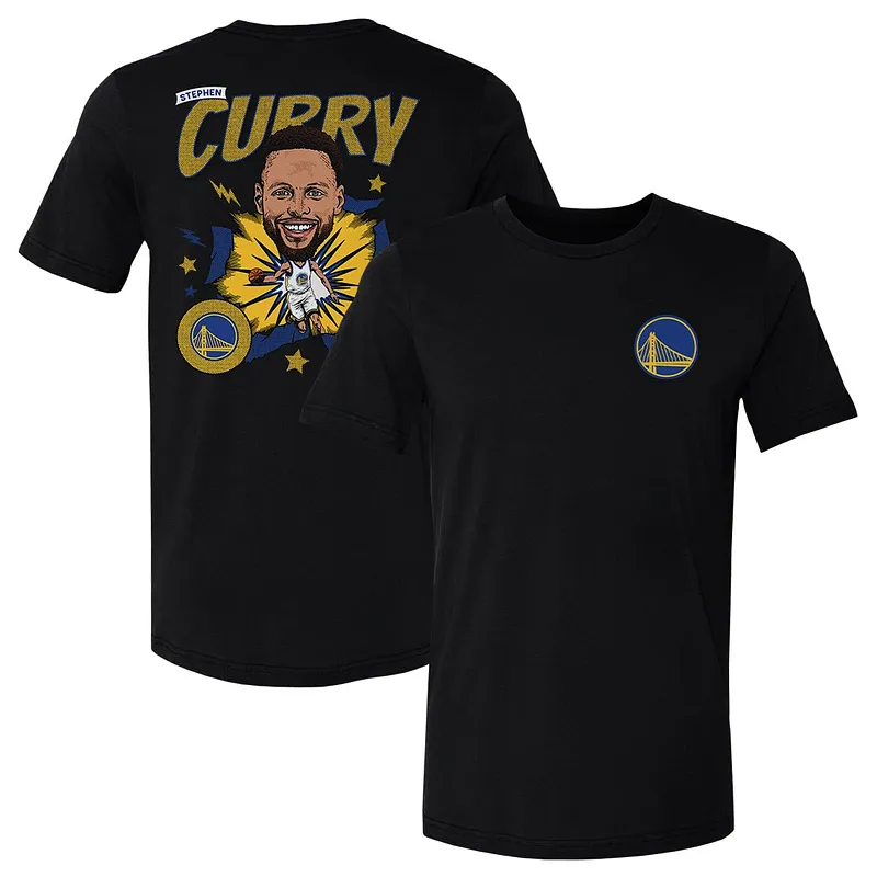 Steph Curry Golden State Warriors Caricature F&B WHT