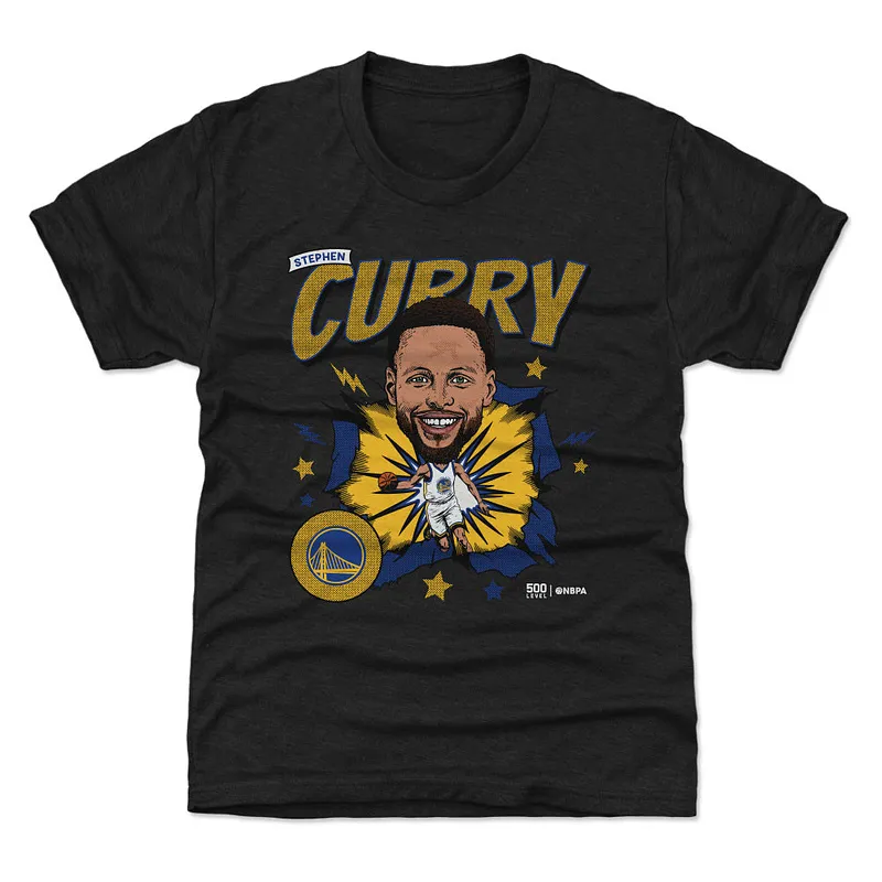 Steph Curry Golden State Warriors Caricature WHT