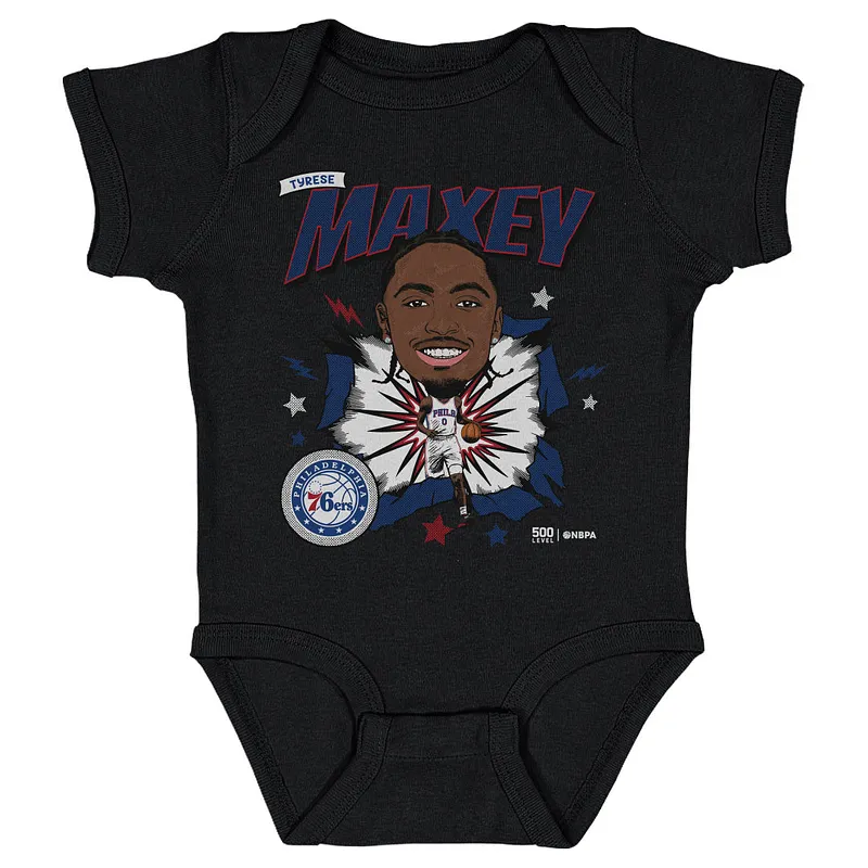 Tyrese Maxey Philadelphia 76ers Caricature WHT