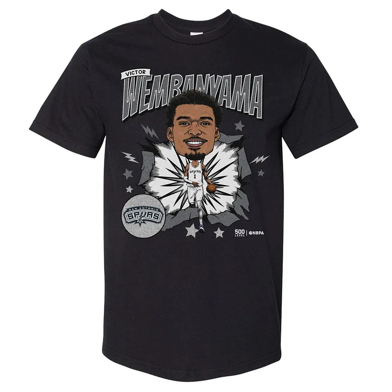 Victor Wembanyama San Antonio Spurs Caricature WHT