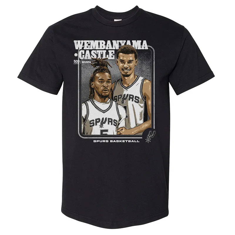 Victor Wembanyama & Stephon Castle San Antonio Spurs Step Brothers WHT