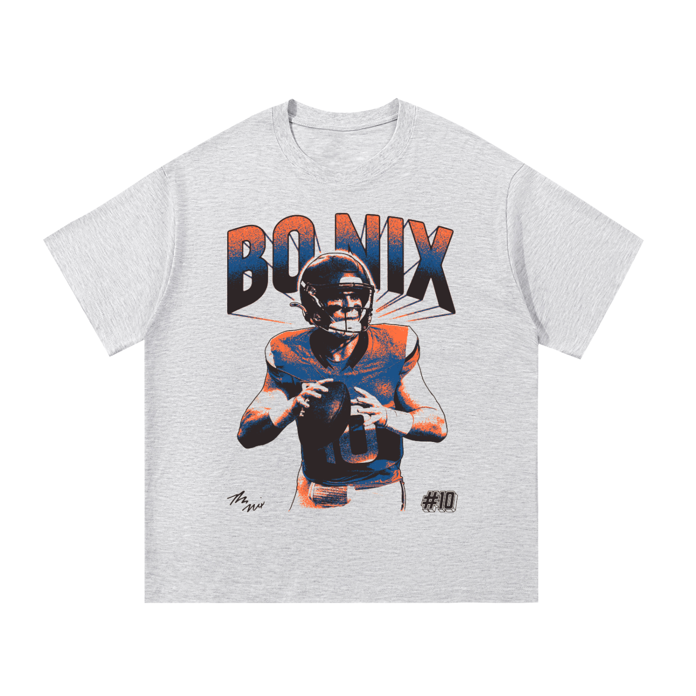 Bo Nix Portrait Oversized T-shirt