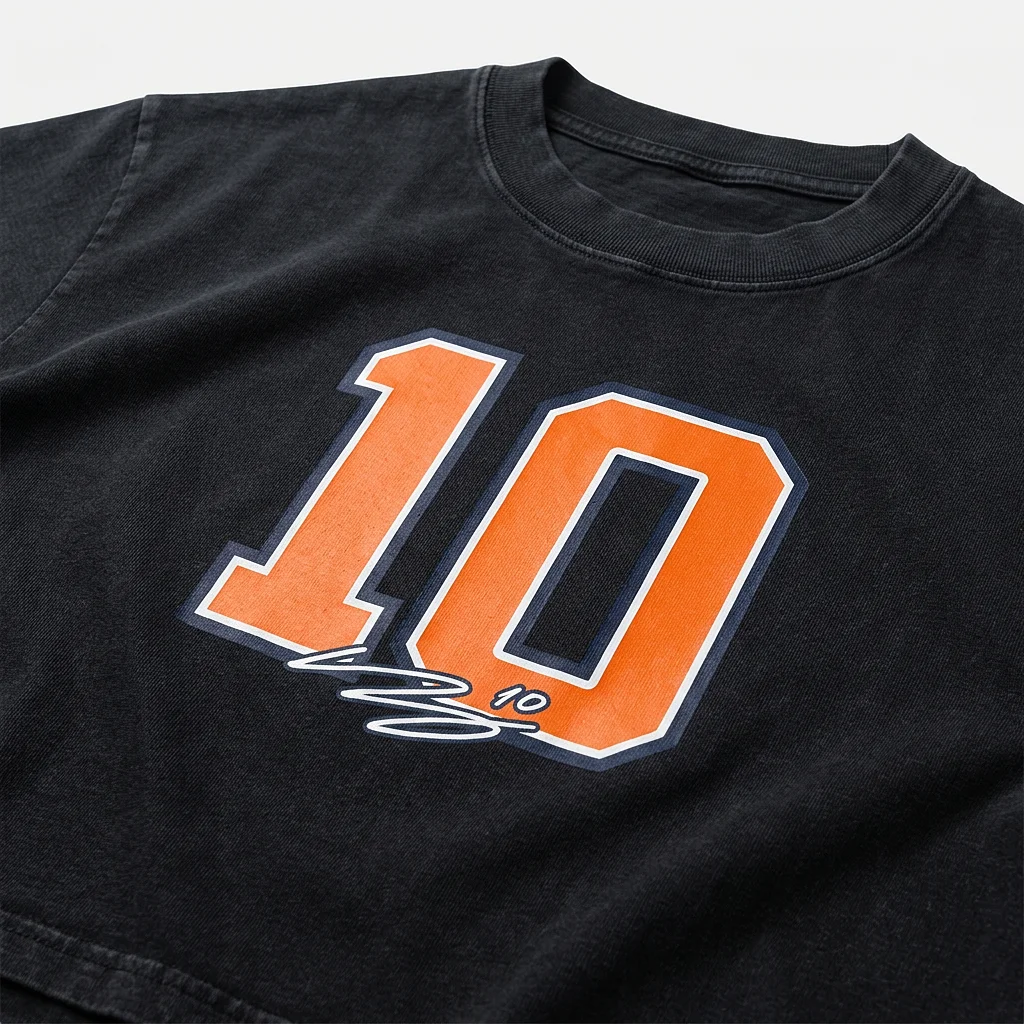 Bo Nix Signature Number Washed Cropped T-shirt
