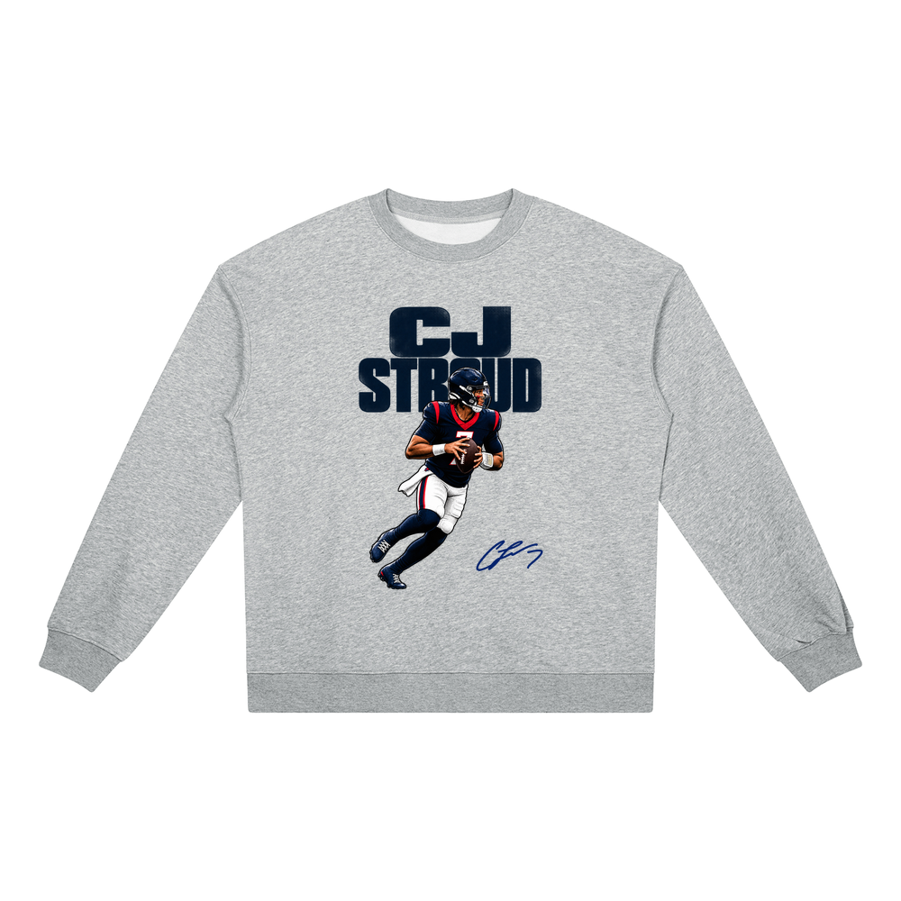C.J. Stroud Houston Halftone Heavyweight Crewneck - Flower Gray
