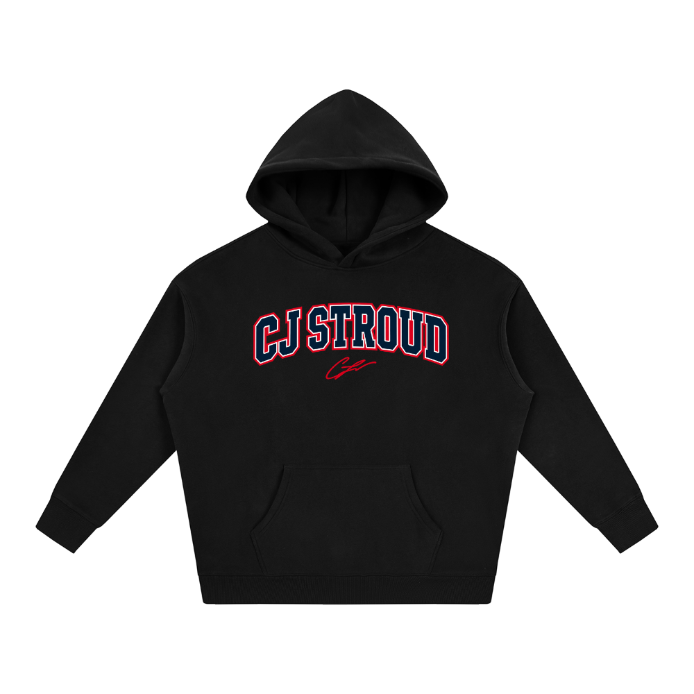 Godfidant Varsity Wordmark Oversized Hoodie - Black