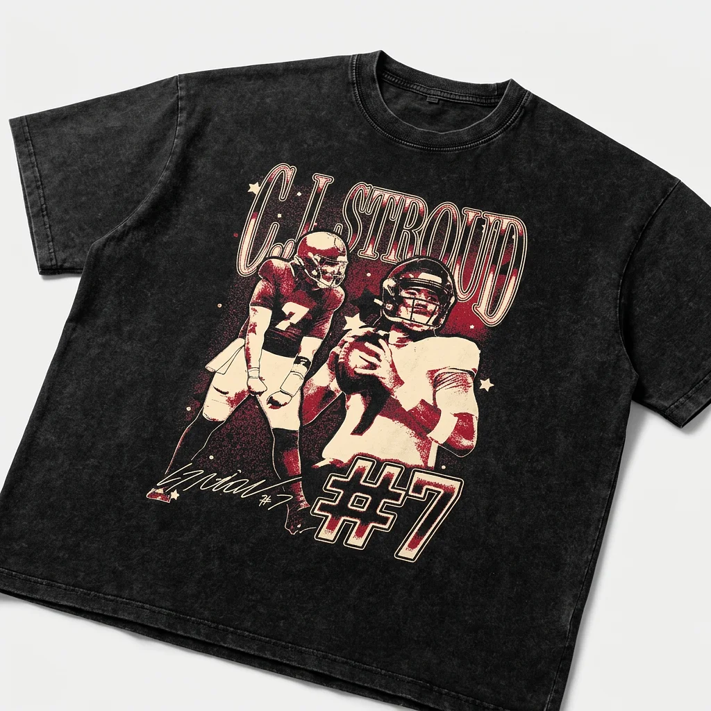C.J. Stroud Vintage Boxy Washed T-shirt