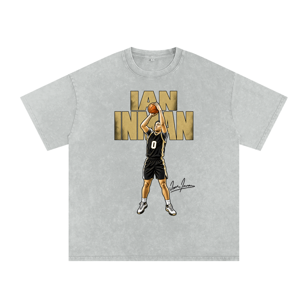 Ian Inman Halftone Boxy Washed T-shirt - Light Gray
