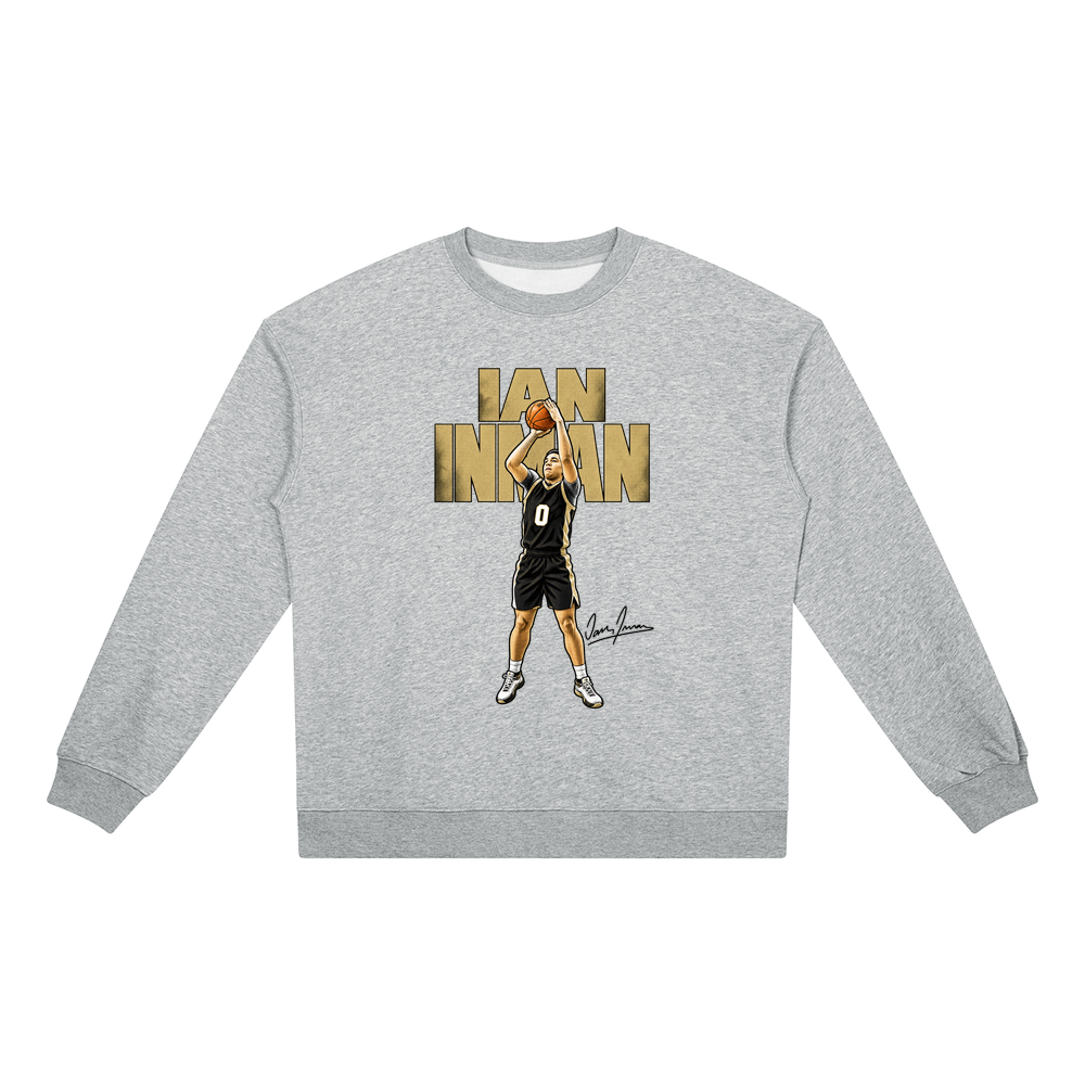 Ian Inman Halftone Heavyweight Crewneck - Flower Gray