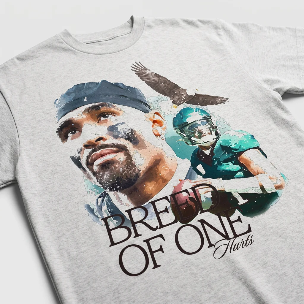 Jalen Hurts Breed of One Watercolor Heavyweight T-shirt
