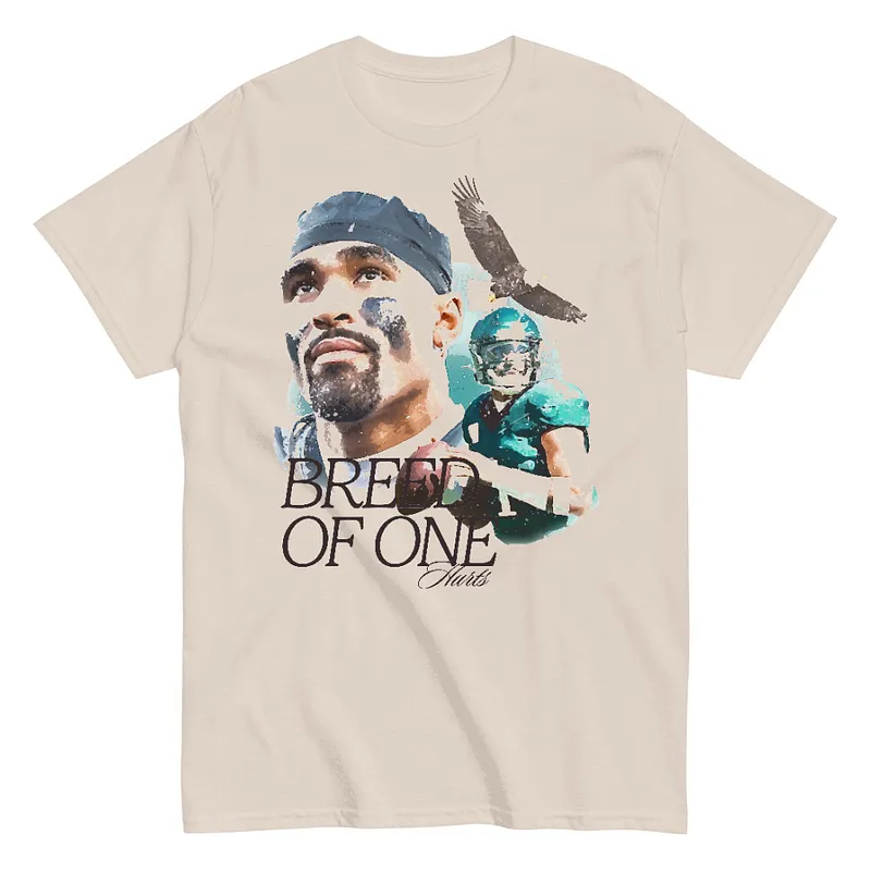 Jalen Hurts Breed of One Watercolor T-shirt — Natural