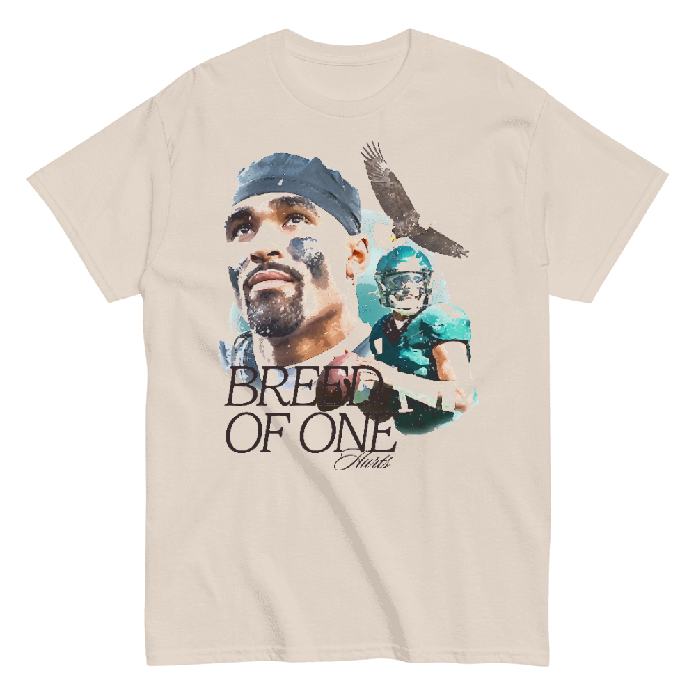 Jalen Hurts Breed of One Watercolor T-shirt — Natural