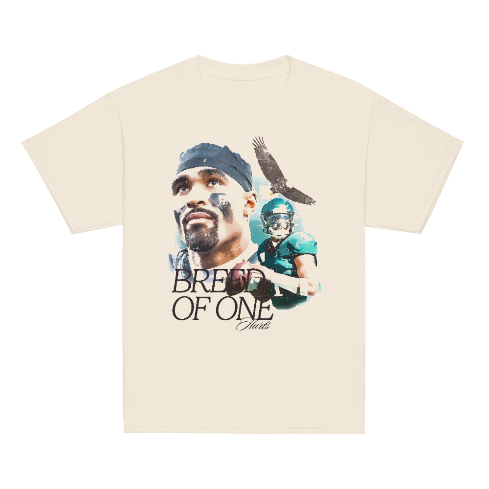 Jalen Hurts Breed of One Watercolor Youth T-shirt - Natural