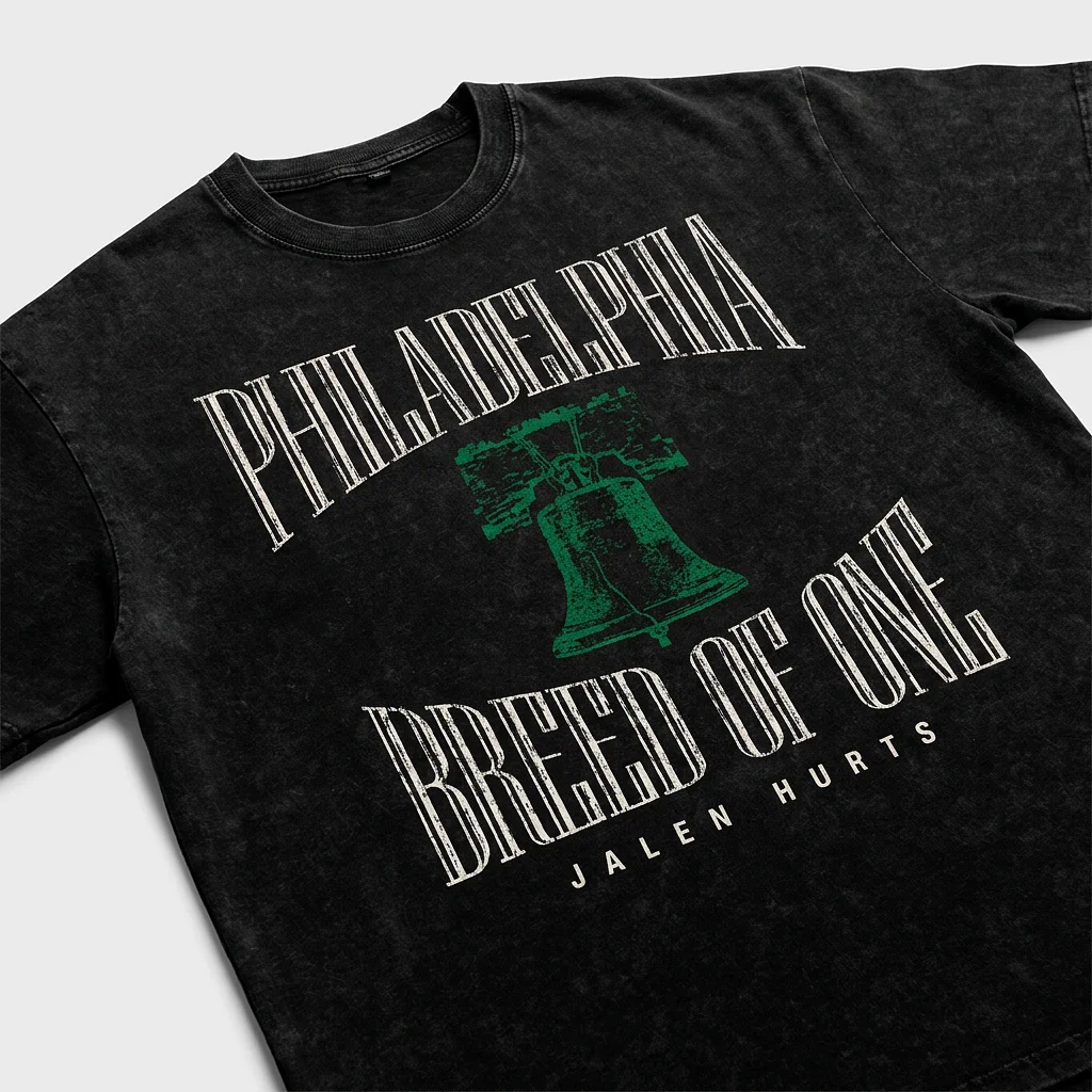 Jalen Hurts Philadelphia Liberty Bell Boxy Washed T-shirt
